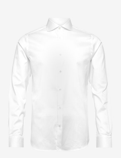 Kalf  shirt solid - peruskauluspaidat - real white