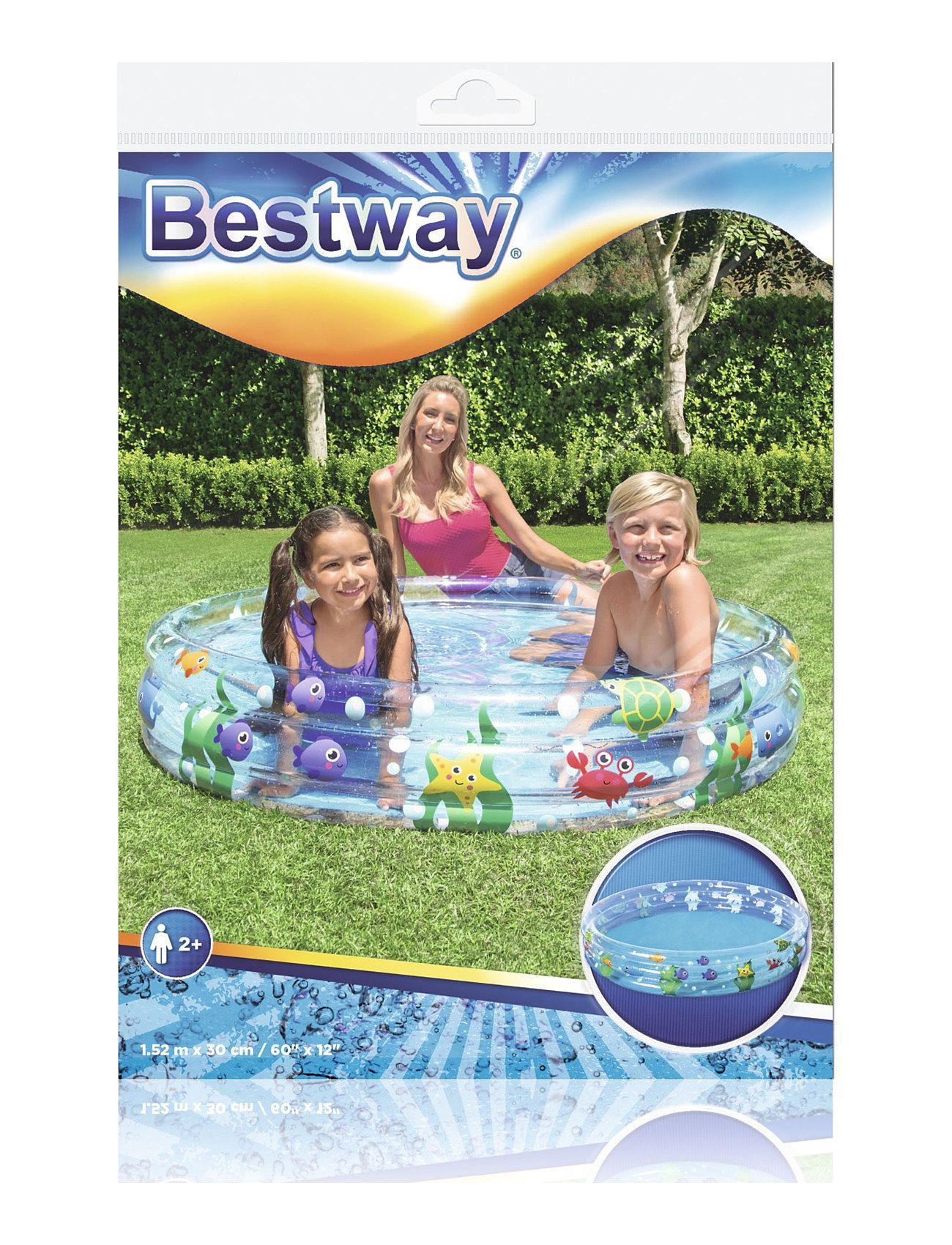 Bestway 60X12 Deep Dive 3-Ring Pool Toys Bath & Water Toys Water Toys Children's Pools Multi/patterned Bestway