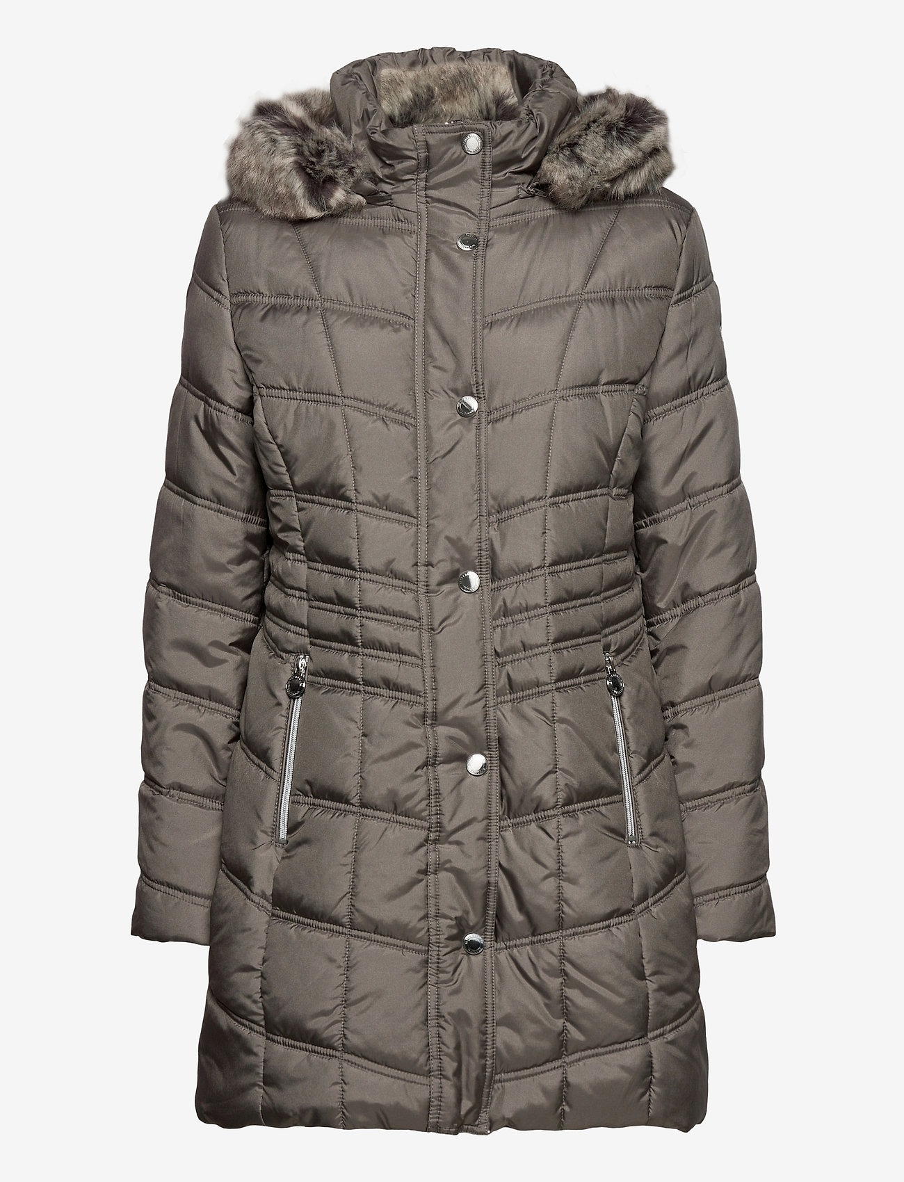 Køb Betty Barclay | Elegant Dunjakke Med Pels (BEIGE, NAVY) Køb Betty Barclay | Elegant Dunjakke Med Pels (BEIGE, NAVY)