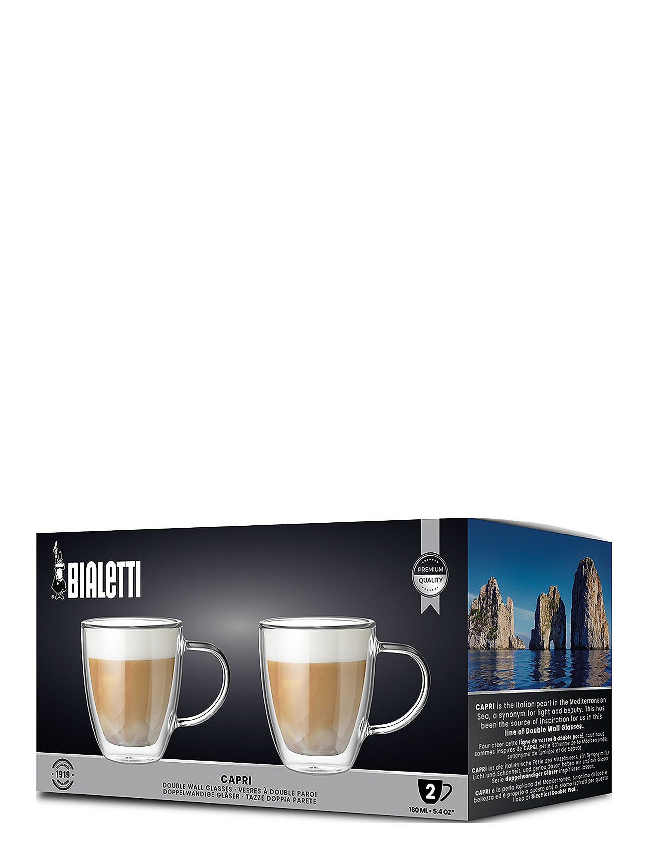 Cup Capri Bialetti® Set Of 2 Home Tableware Cups & Mugs Coffee Cups Nude Bialetti