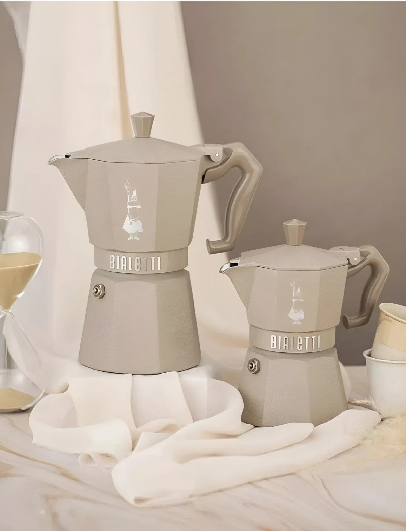 Bialetti Moka 3 Exclusive Induction, 130ml/3CUPS, Beige, Kaffemaskiner > Mokkakander, Unisex