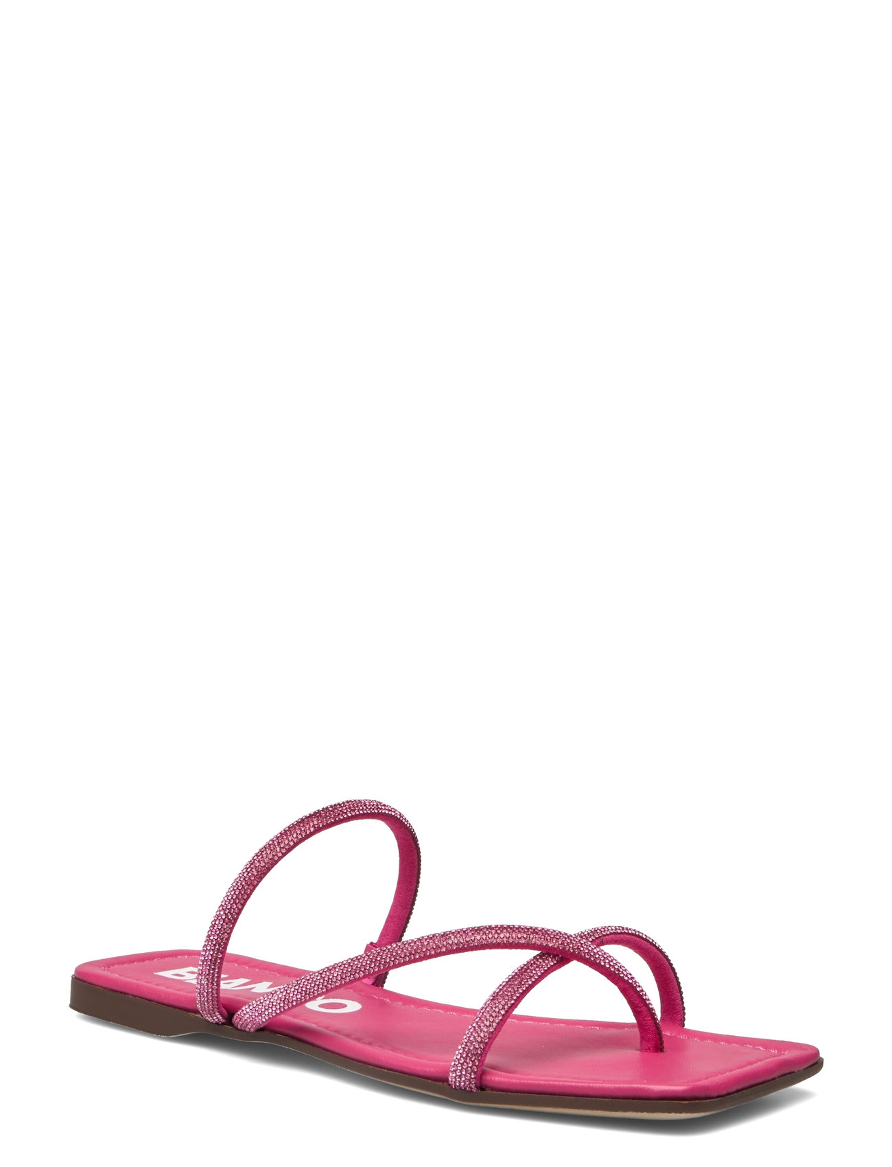 BIANCO Biasissel Strappy Slide Rhinestone Smooth Leder Pink - 41 - Damen