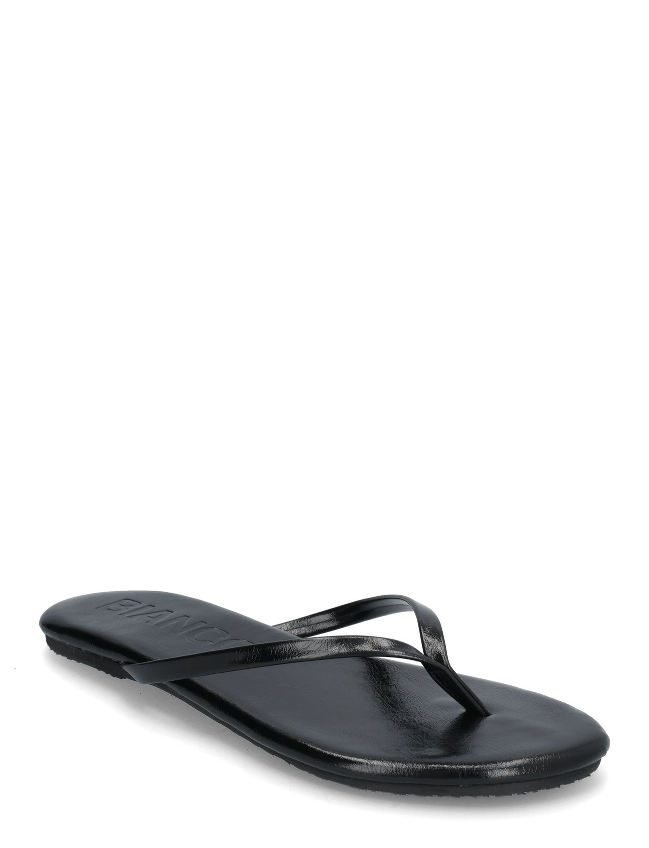 Biamexico Flip Flop Faux Leather Flip-flopper Sandaler Black Bianco