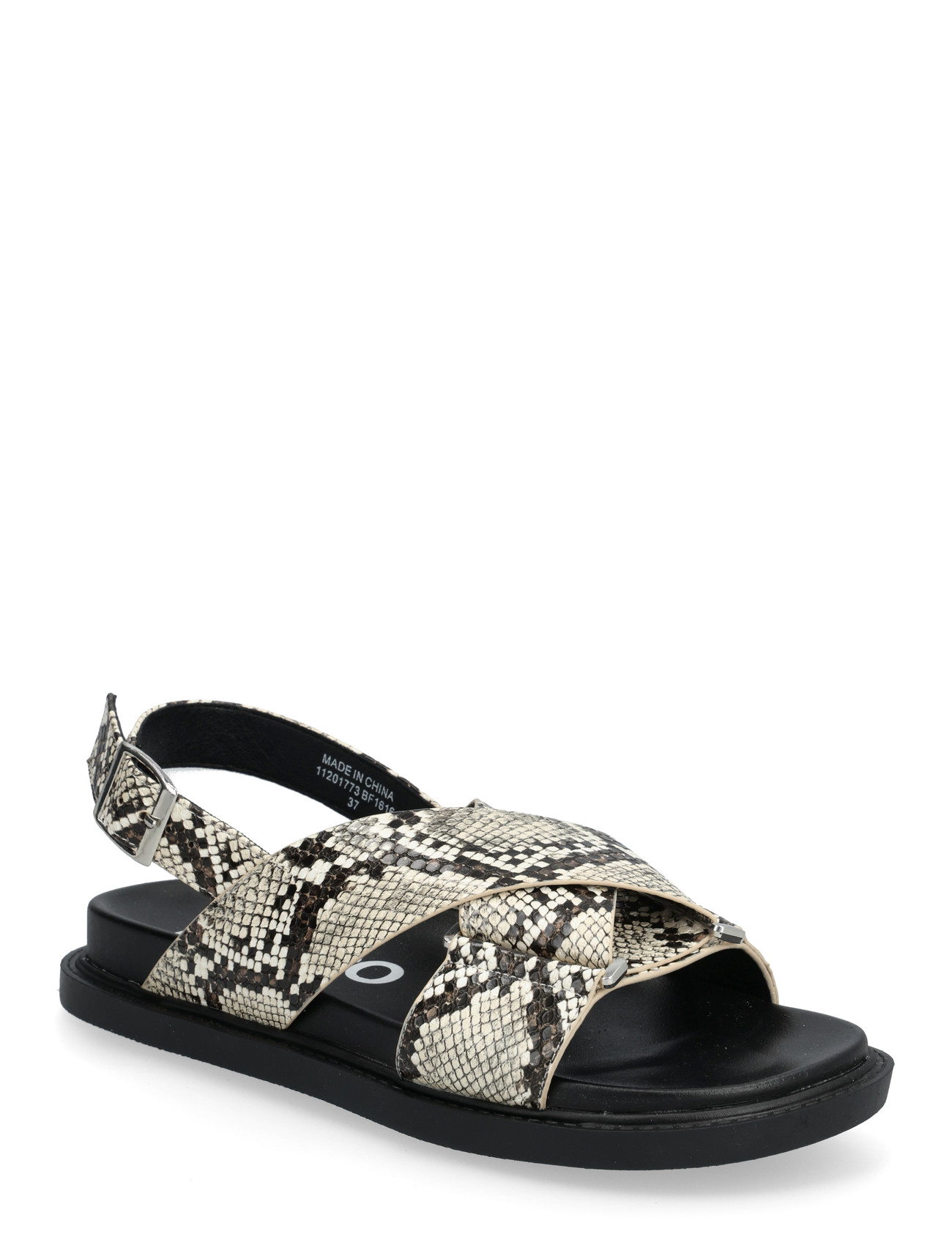 Bianco Biaoslo Cross Sandal Faux Leather, 41, Multi/patterned, Sandaler > Flade Sandals, Dame