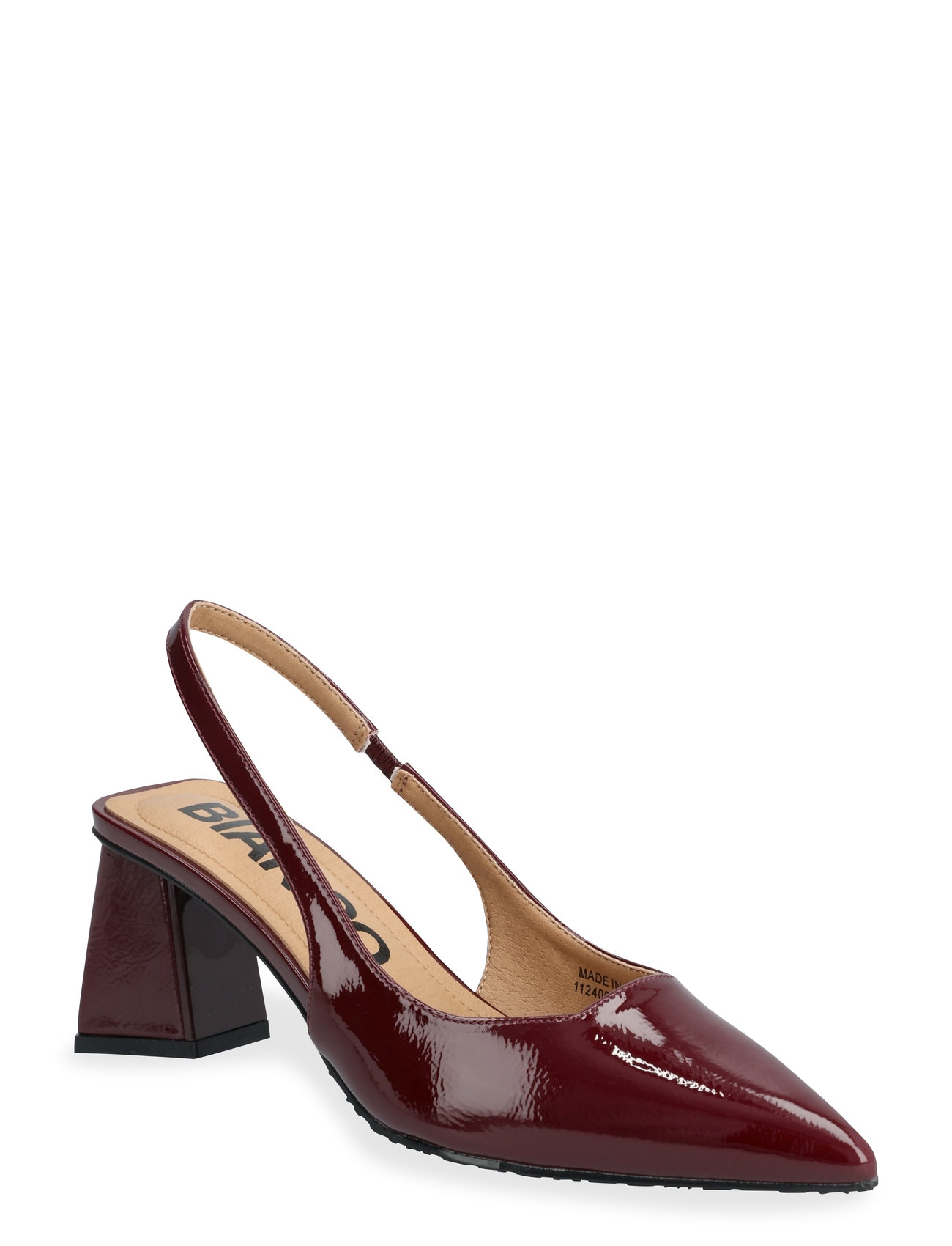 Biamaralyn Slingback Patent Shoes Heels Pumps Sling Backs Pink Bianco