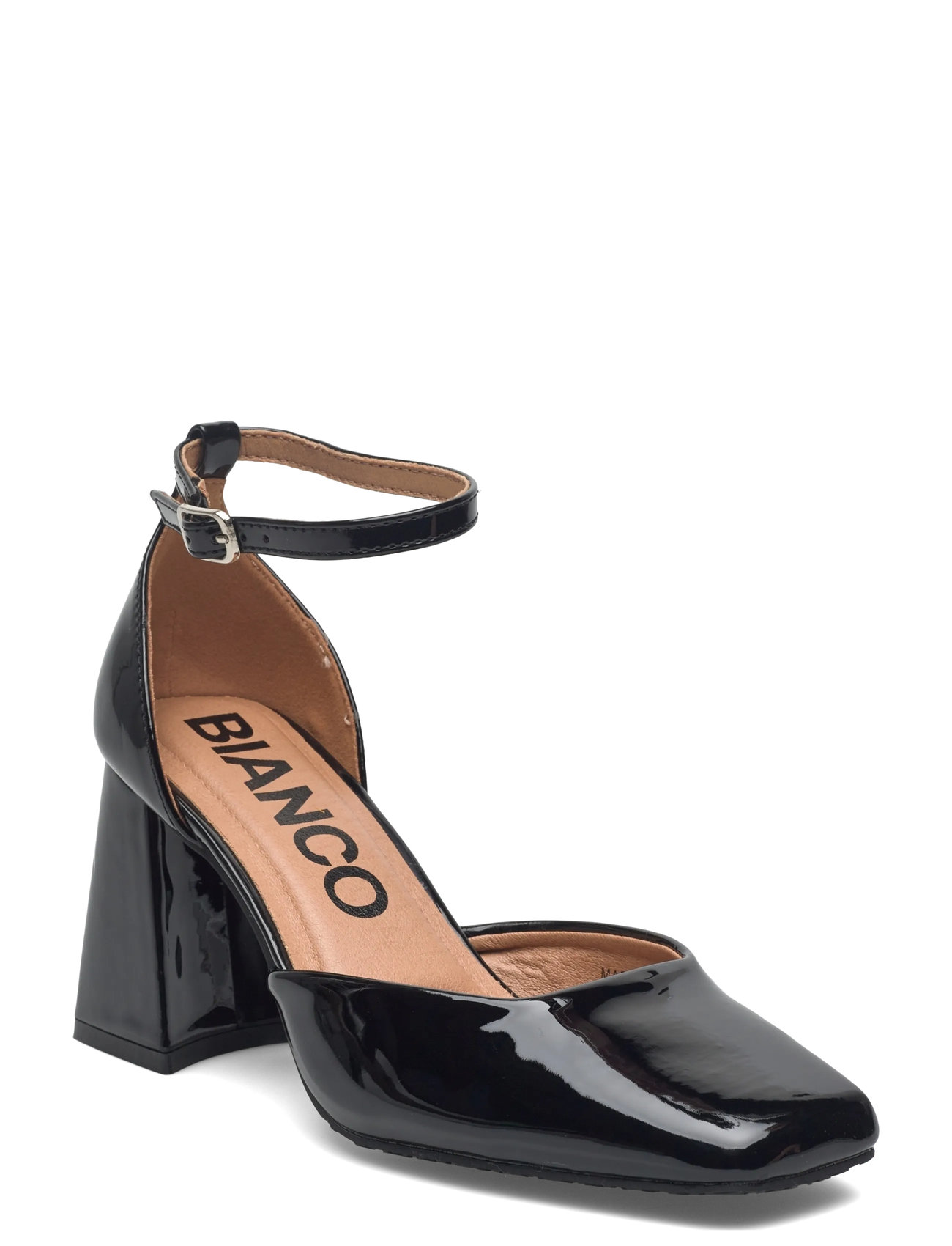 Bianco Biajoyce D'orsay Pump Faux Leather, 38, Black, Hæle > Pumps, Dame