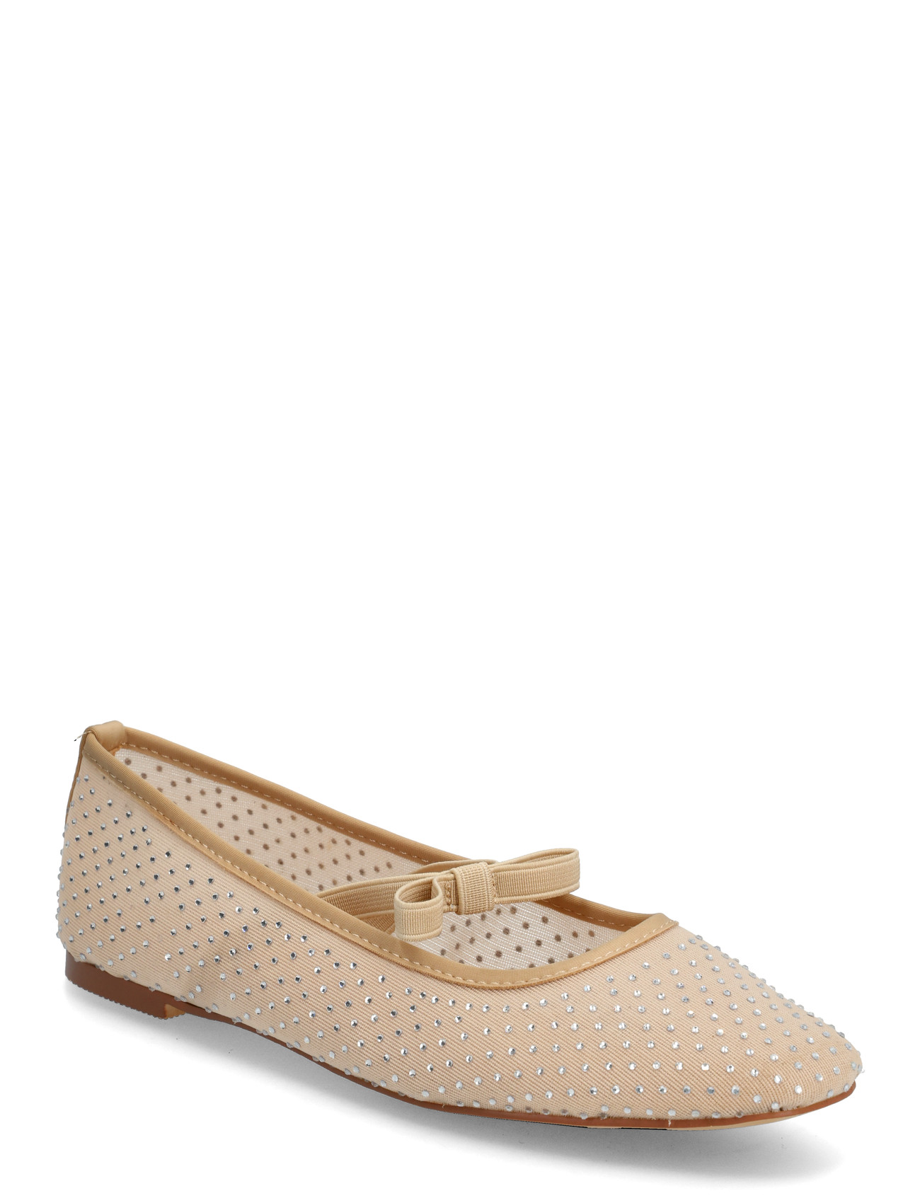 BIANCO Fall Rhinestone Bow Ballerina #M Beige - 39 - Damen