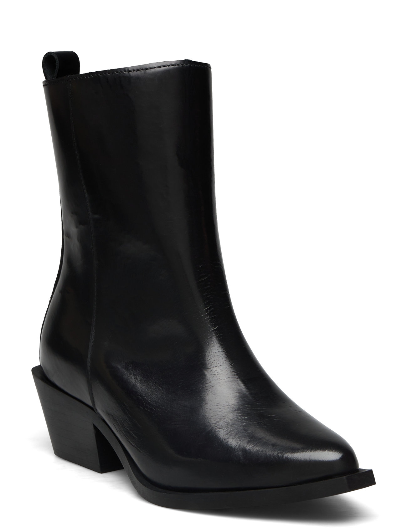 Bianco Biamona Western Zip Boot Polido Svart