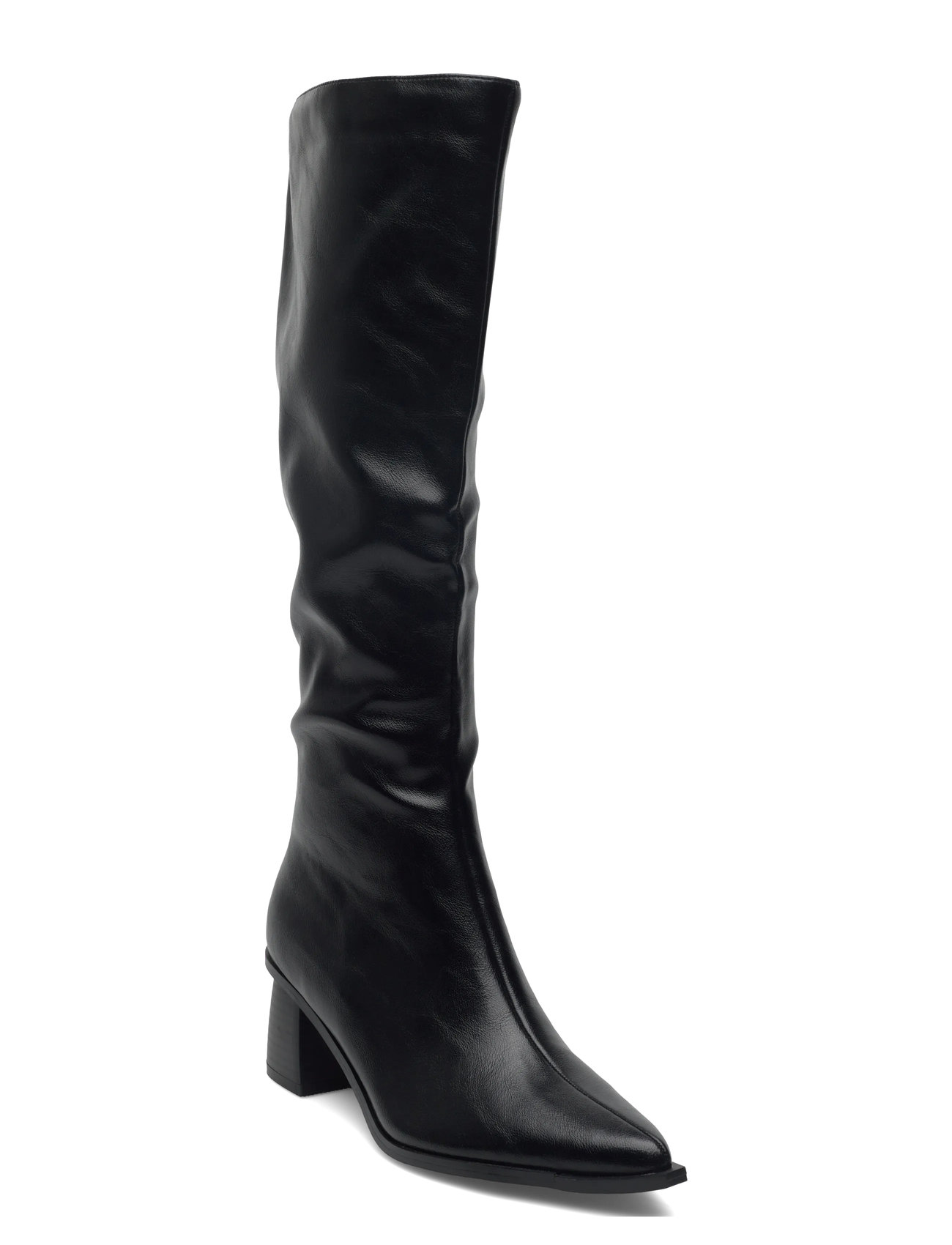 BIANCO Bialeonora Tall Zip Stiefel Faux Leder Schwarz - 40 - Damen
