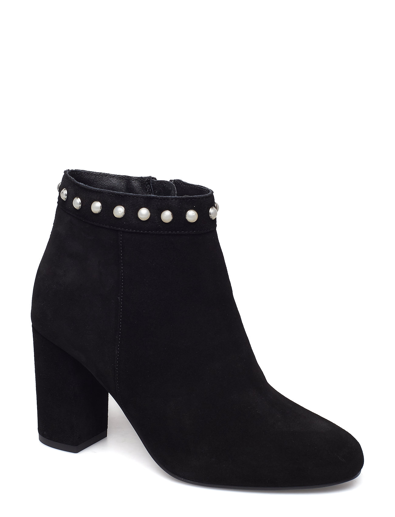 Bfalexa Suede Pearl Boot Ankle Boots Met Hak Zwart Bianco bianco kopen in de aanbieding