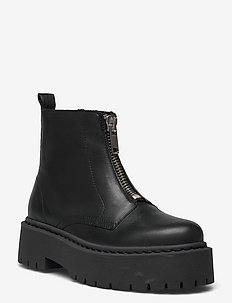 BIADEB Zip Boot - flat ankle boots - black