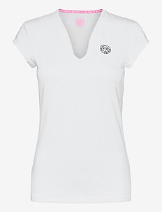 Bella 2.0 Tech V-Neck Tee - t-shirts - white