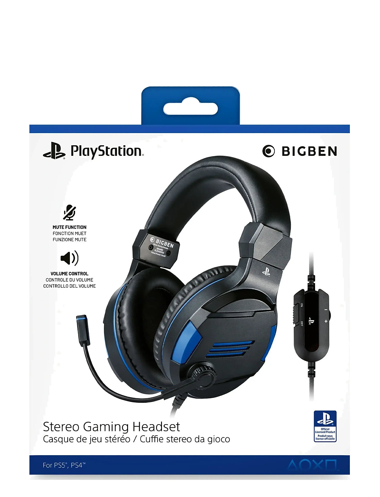 BIG BEN Stereo Gaming Headset V3 Black, One Size, Black, Accessories > Headsets, Børn