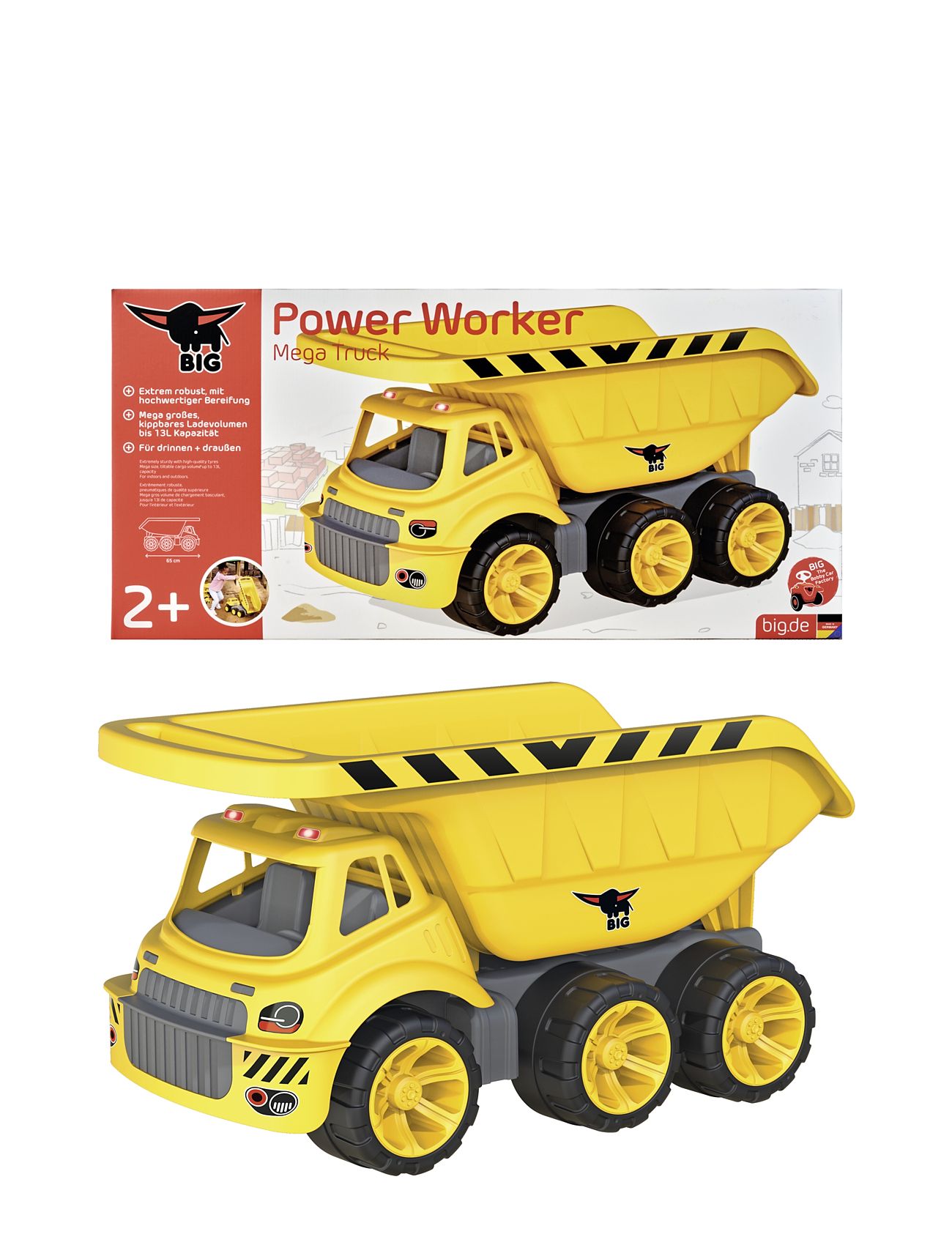 Big Power Worker Mega Truck Toys Toy Cars & Vehicles Toy Cars Garbage Trucks Yellow BIG
