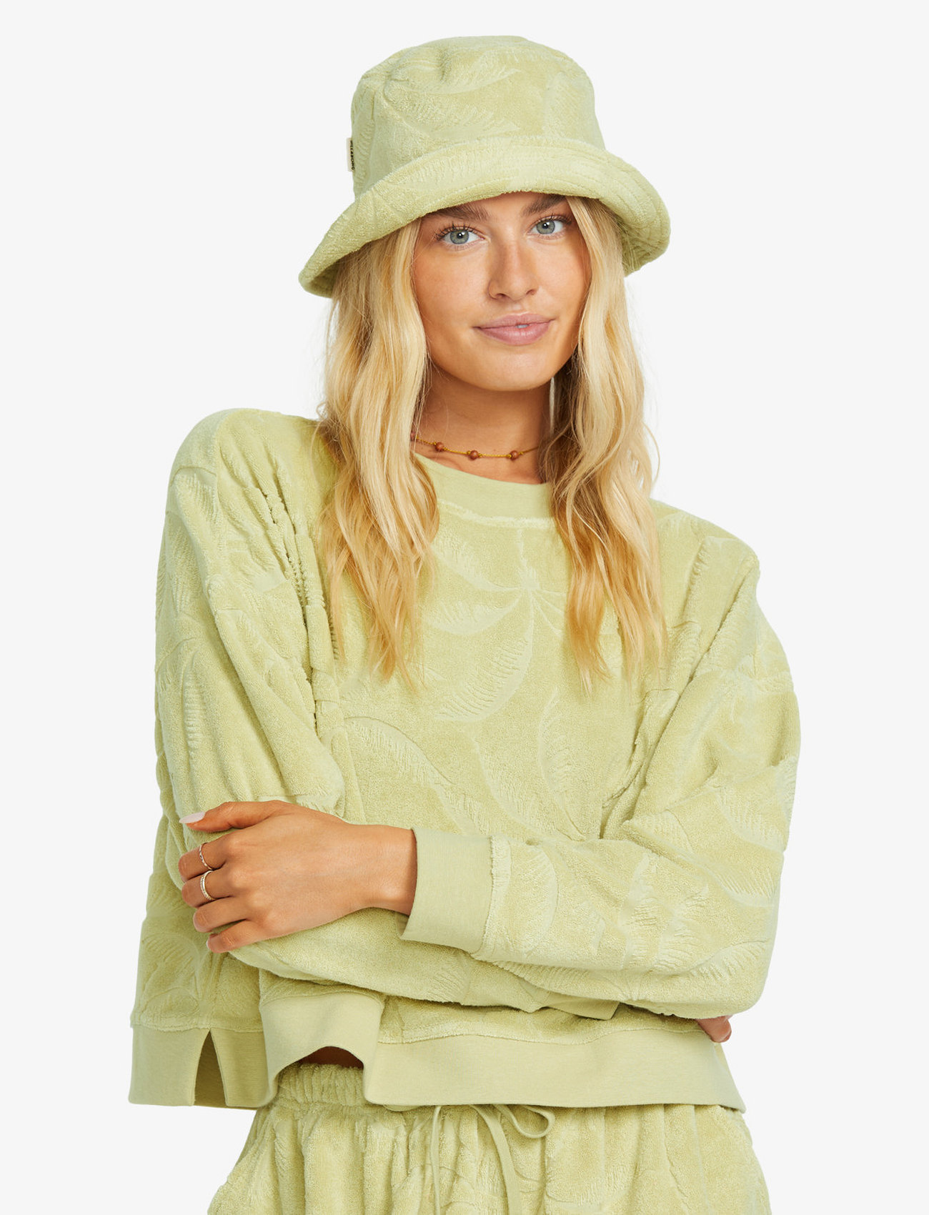 Billabong Jacquard Beach Bucket, One Size, Yellow, Hovedbeklædning > Spandhatte, Dame