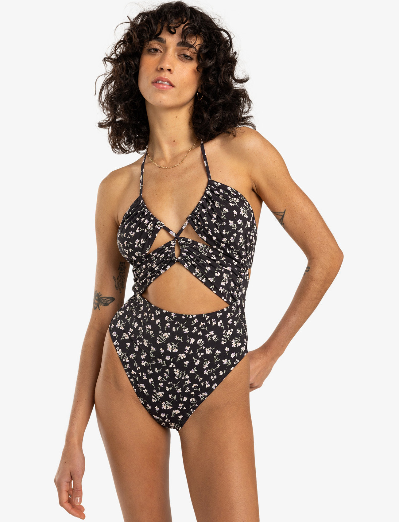 Billabong Shadow Tropic One Piece, XS, Black, Sport Badetøj > Sport Swimsuits, Dame