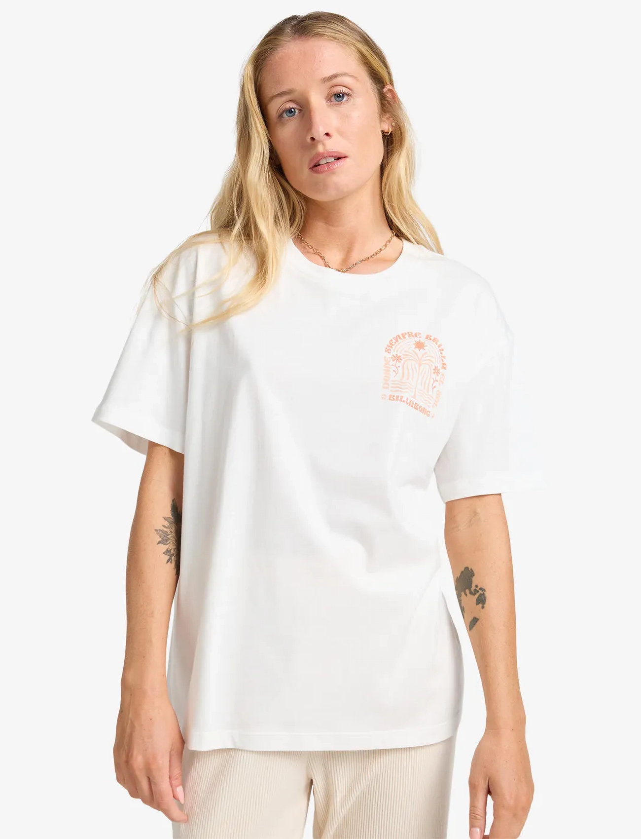 Billabong Always Looking, L, White, Sports Overdele & T-shirts > Sport T-shirts, Dame