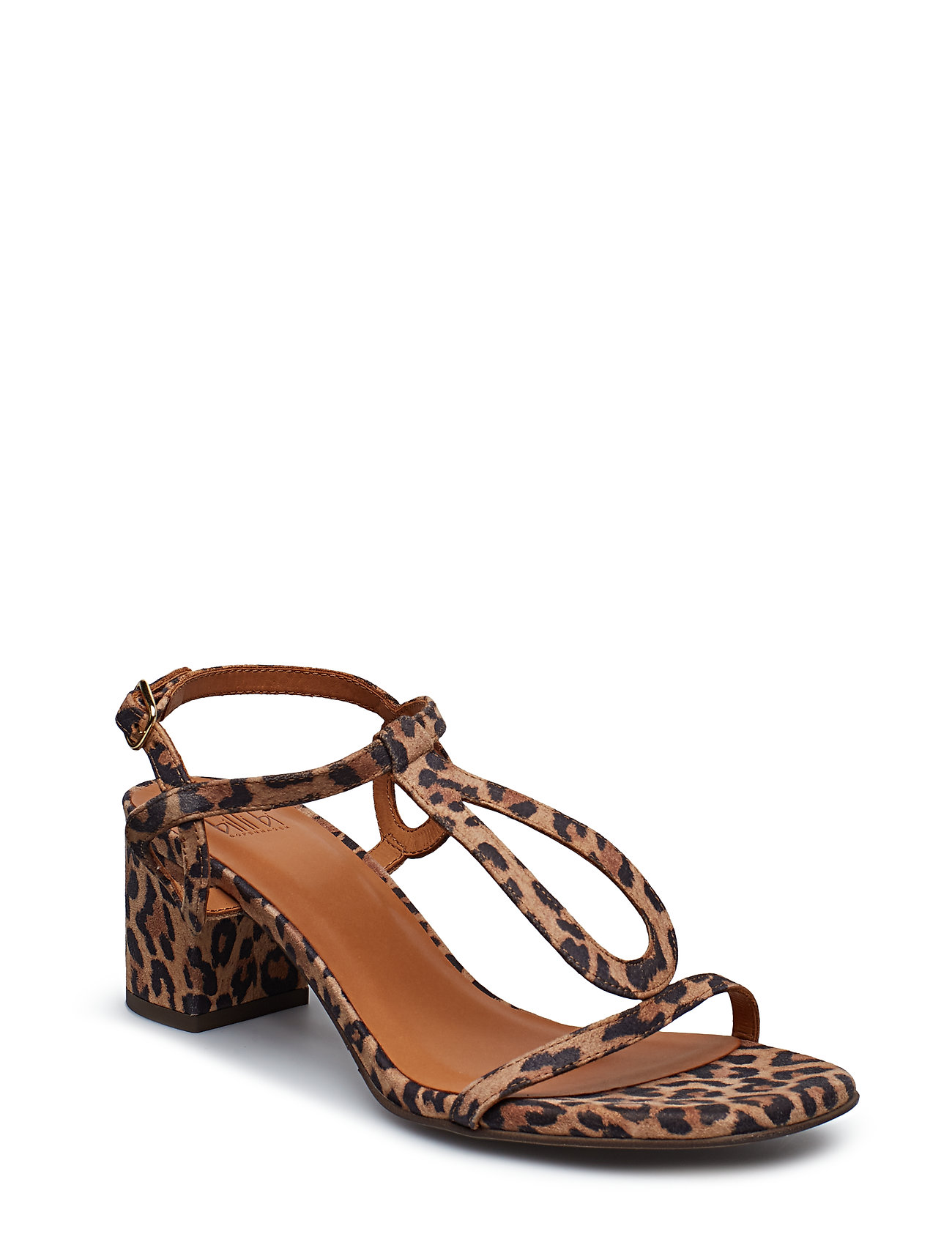 Billi Bi Sandals 8721 Sandal Med Klack Brun [Color: LEOPARDO SUEDE 542 ][Sex: Women ][Sizes: 36 ]