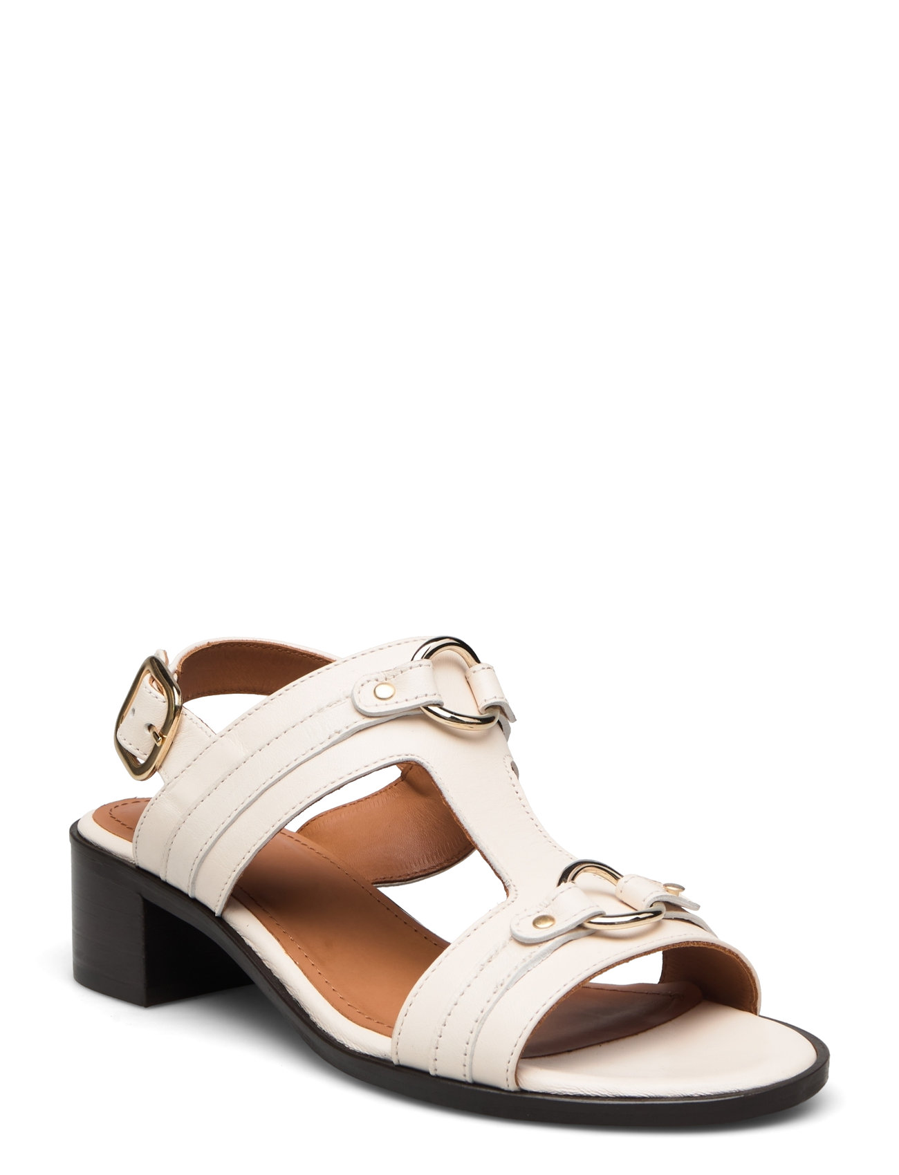 Sandals Sandal Med Hæl Cream Billi Bi