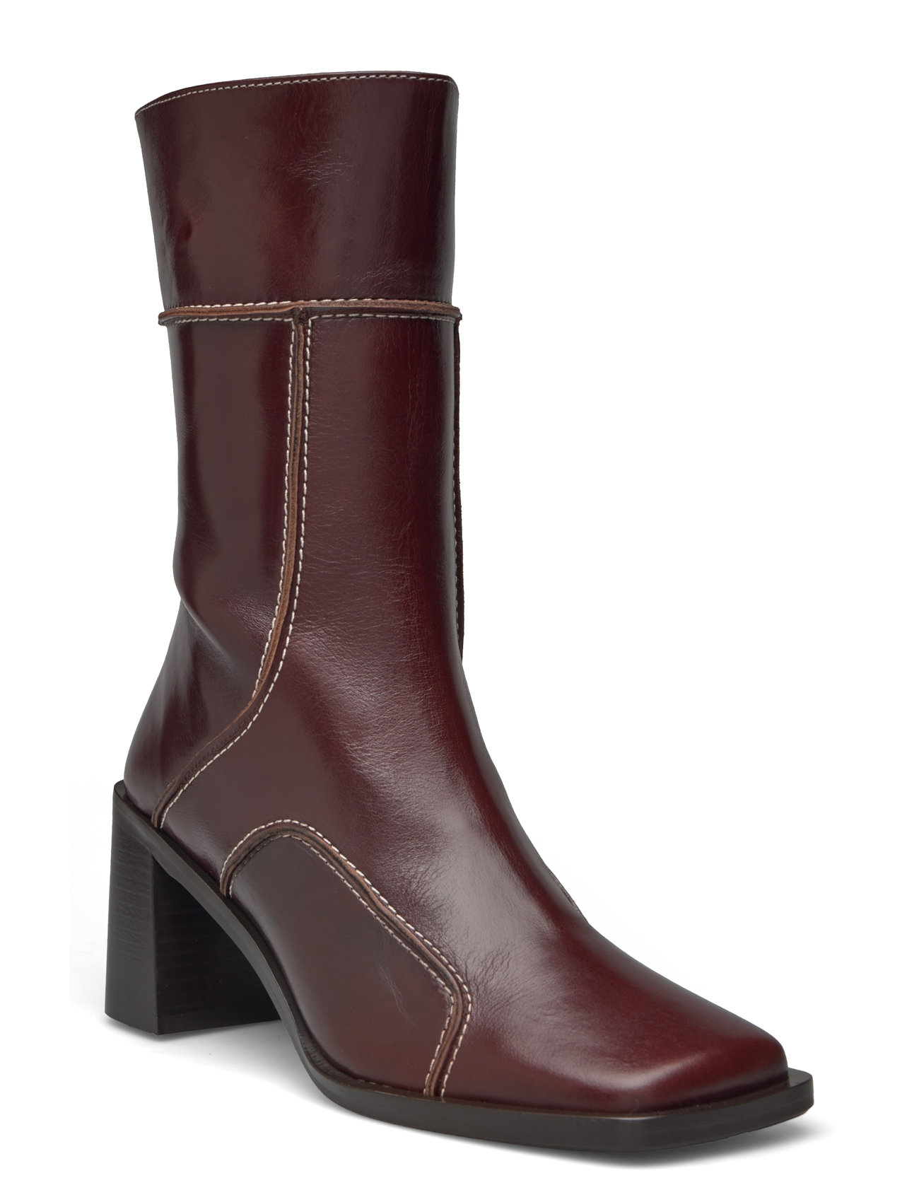 Booties Shoes Boots Ankle Boots Ankle Boots With Heel Burgundy Billi Bi