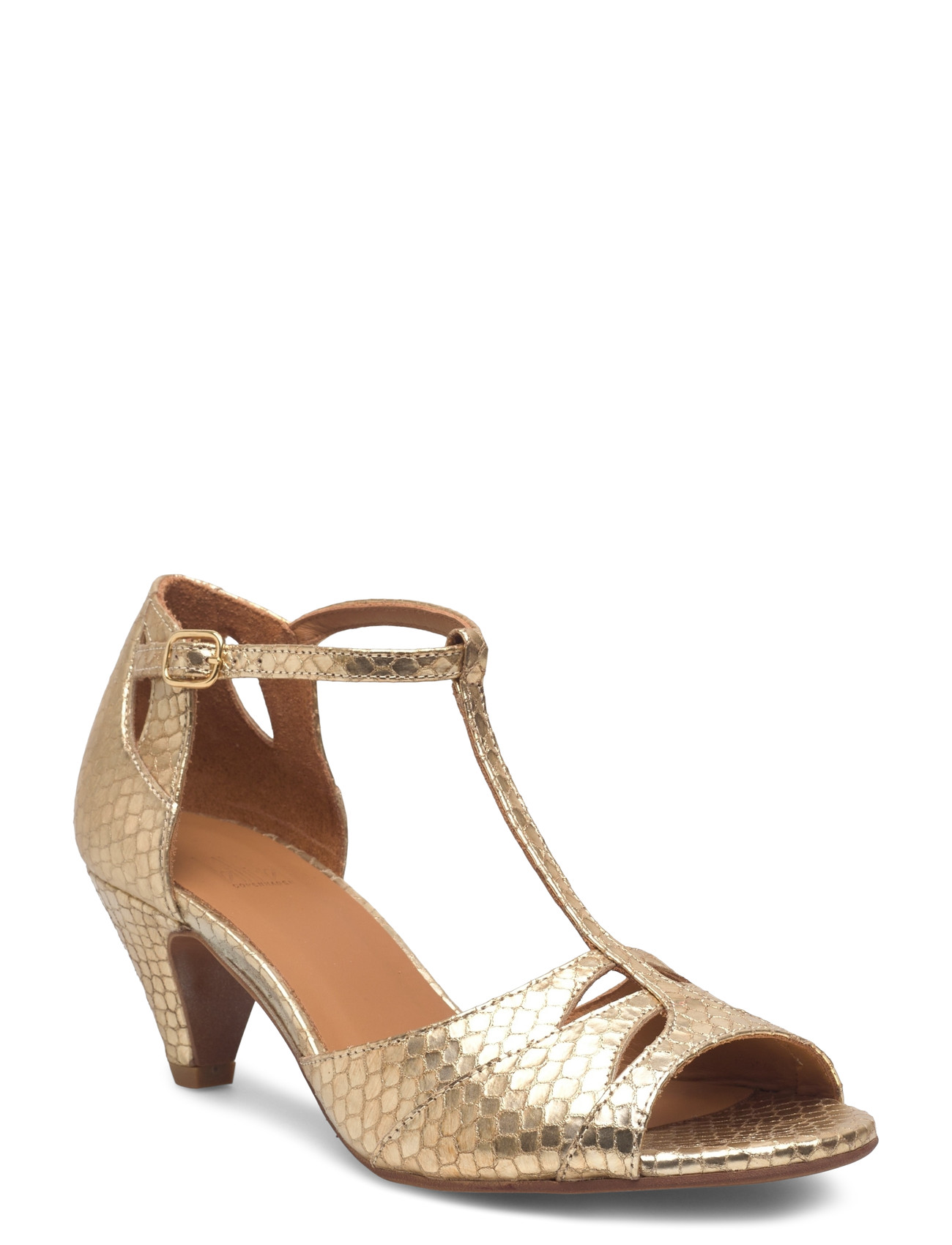 Billi Bi Heeled Sandals, 37, Gold, Hæle > Sandaler Med Hæl, Dame