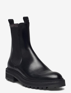 Boots - chelsea stila zābaki - black calf 80