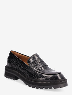 Shoes A1360 - mocassins - black luisiana croco 100