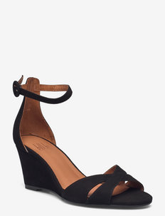 Sandals A2090 - wedge heels - black suede 50