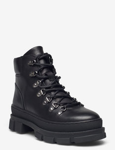 Boots A5389 - niski obcas - black calf 80
