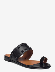 Sandals A8702 - płaskie sandały - black nappa/black 70