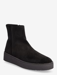 Warm lining C15831 - flat ankle boots - black suede 50