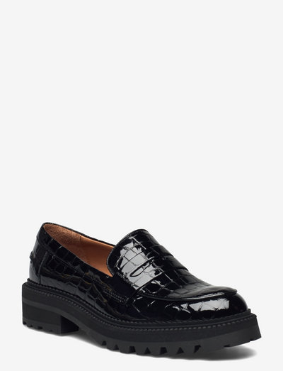 Shoes A1360 - loafers - black croco patent 230