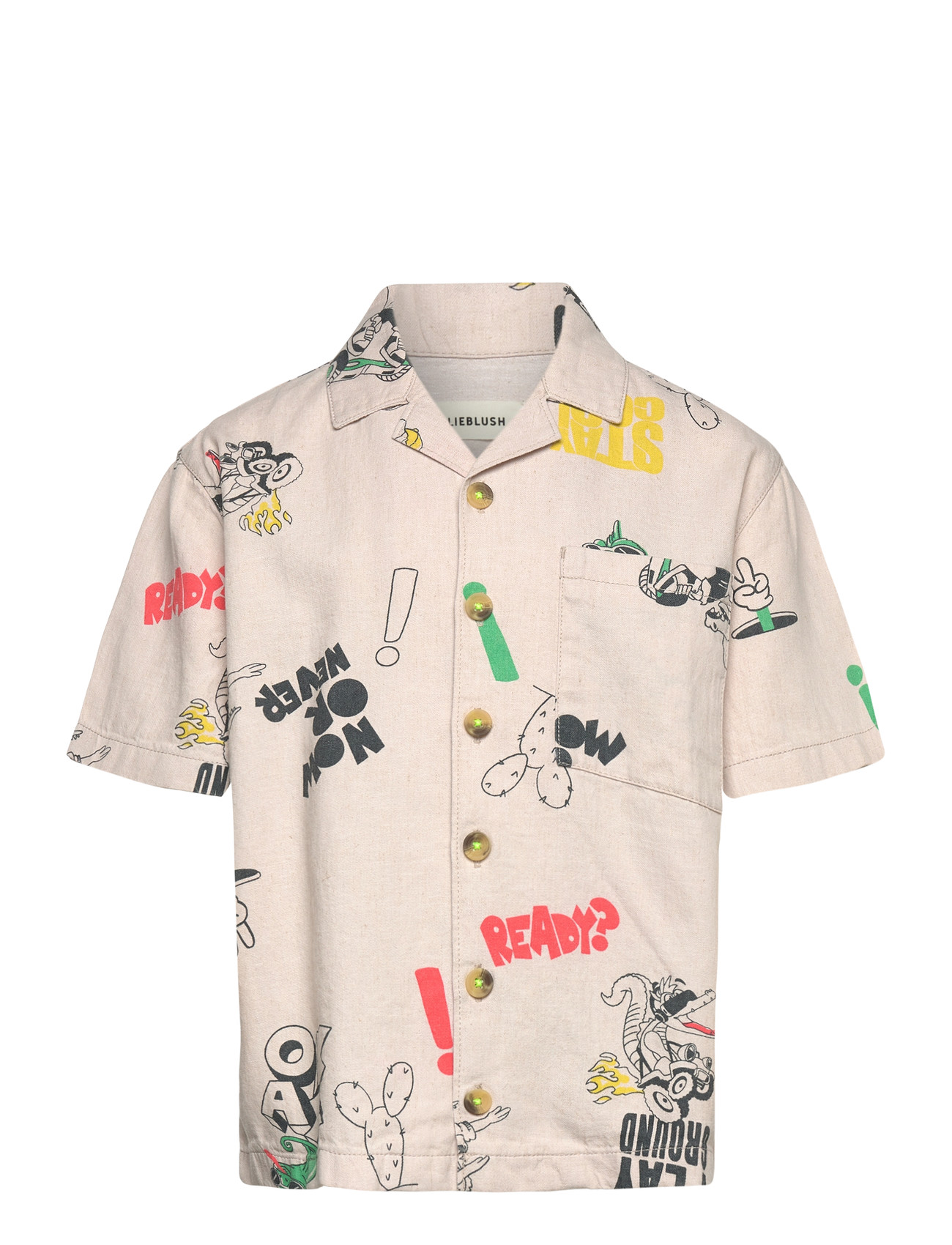 Billieblush Short Sleeve Shirt, 140, Cream, Skjorter > Kortærmede Shirts, Børn