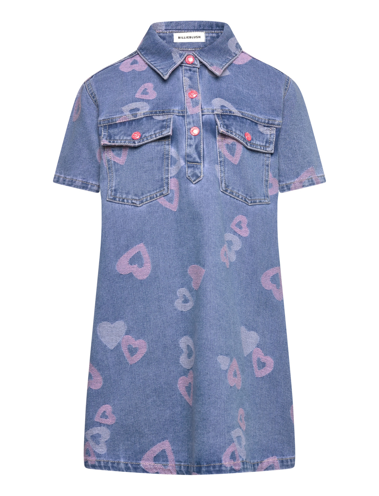 Billieblush Denim Dress, 128, Blue, Fritidskjoler > Kortærmede Fritidskjoler, Børn