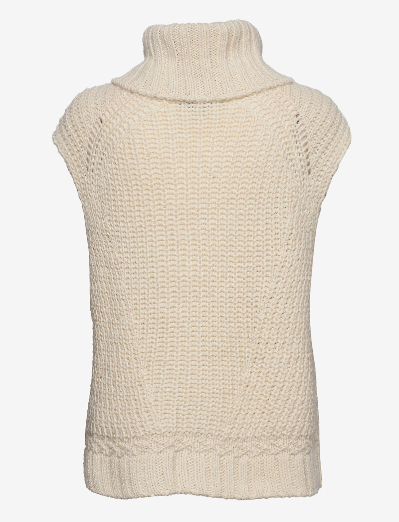 white knitted vest
