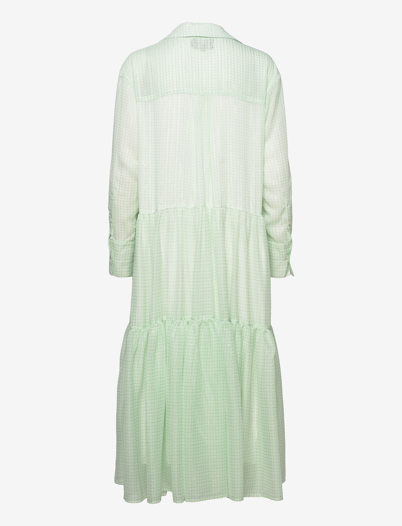 Birgitte Herskind - Trine Ltd. Dress - Light Green Checks - maxiklänningar - light green checks - 1