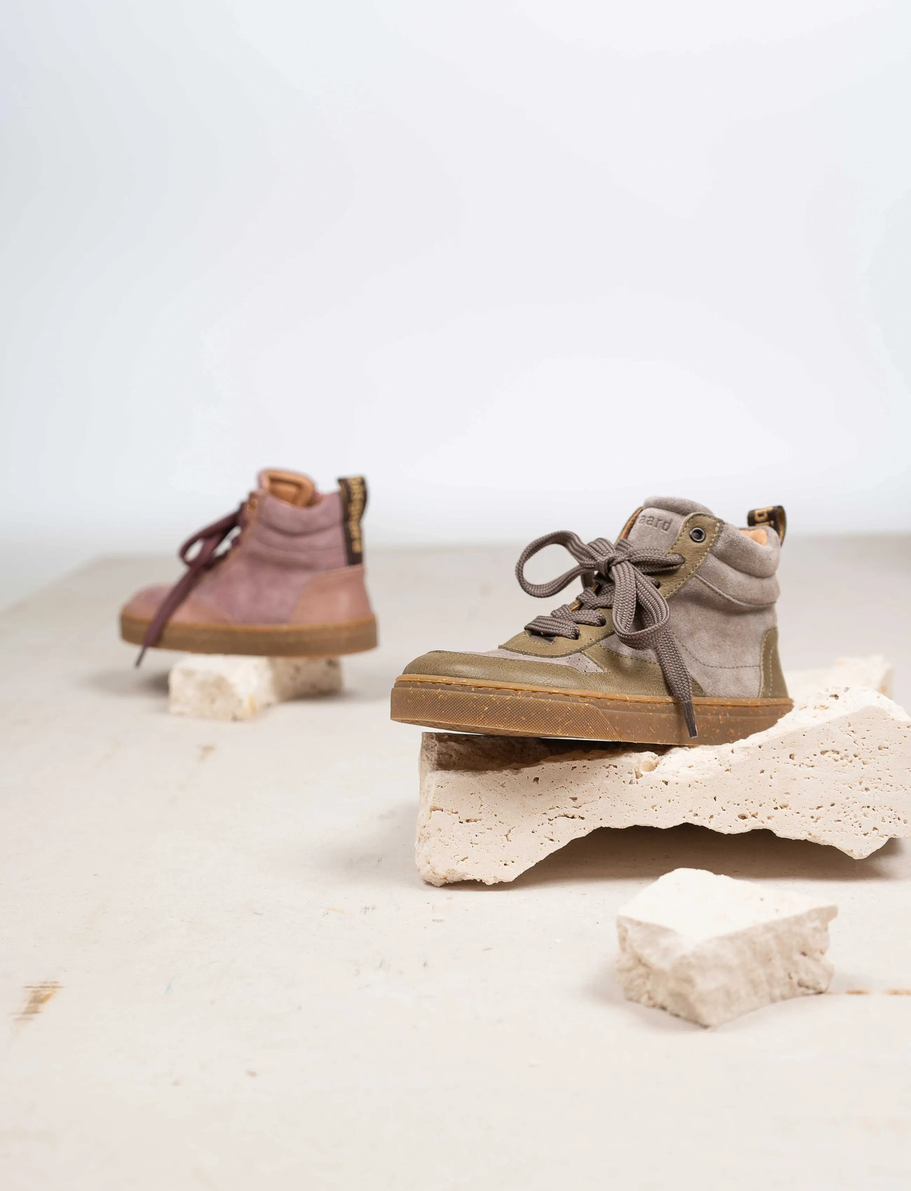 Bisgaard Bisgaard Barefoot Lisva, 28, Khaki green, Sneakers > Sneakers Med Høj Top, Børn