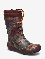 RUBBER BOOT - "WINTER THERMO" - 174 FLOWERS-BORDEAUX
