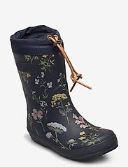 RUBBER BOOT - "WINTER THERMO" - FLOWERS-BLUE