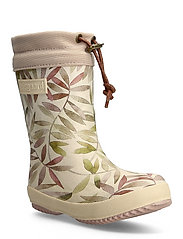 RUBBER BOOT - "WINTER THERMO" - BEIGE LEAVES