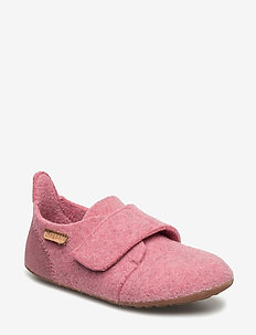 HOME SHOE - "WOOL VELCRO" - 91 ROSA