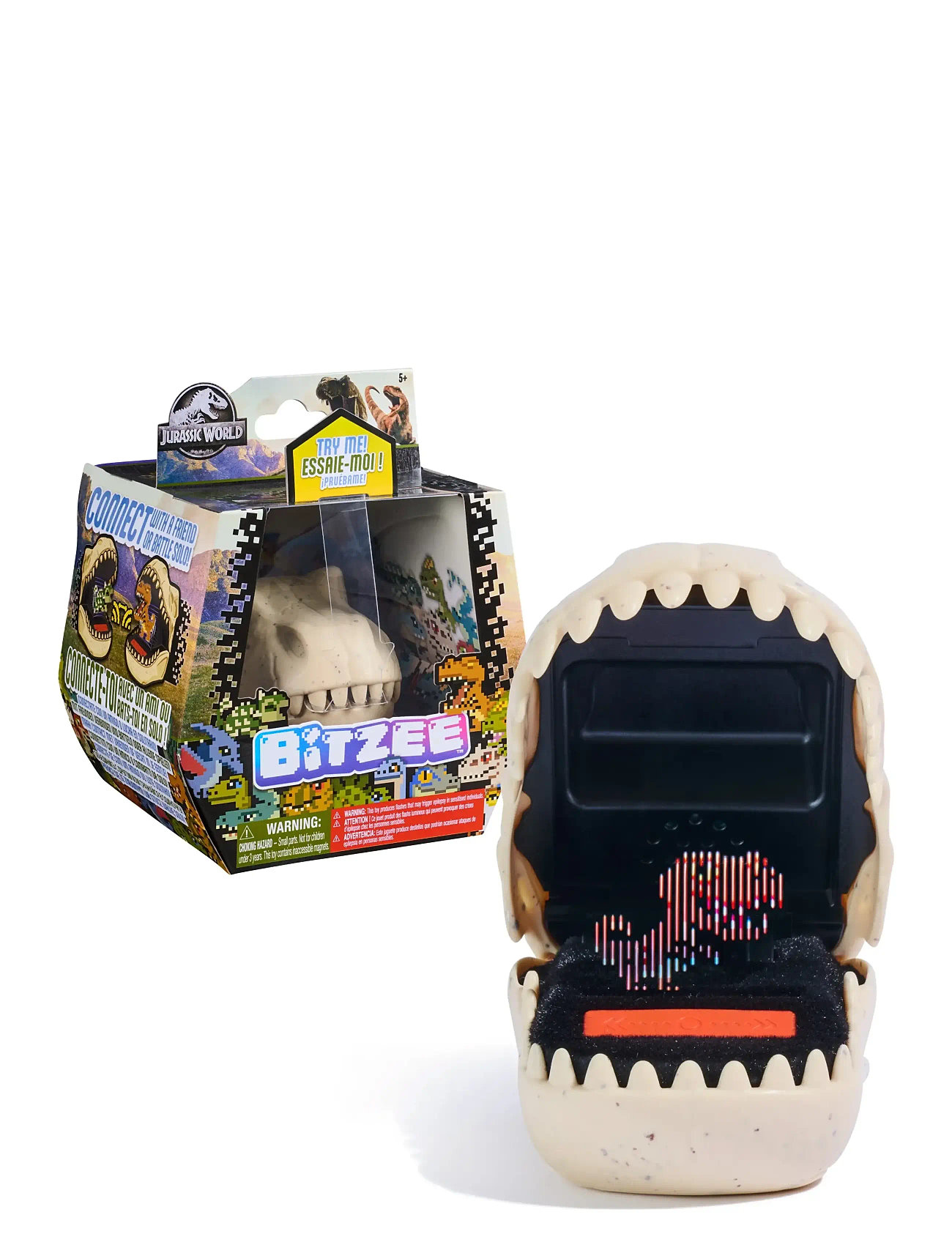 Bitzee Bitzee Interactive Jurassic World Pet, One Size, Cream, Legetøj > Electronic & Media, Børn