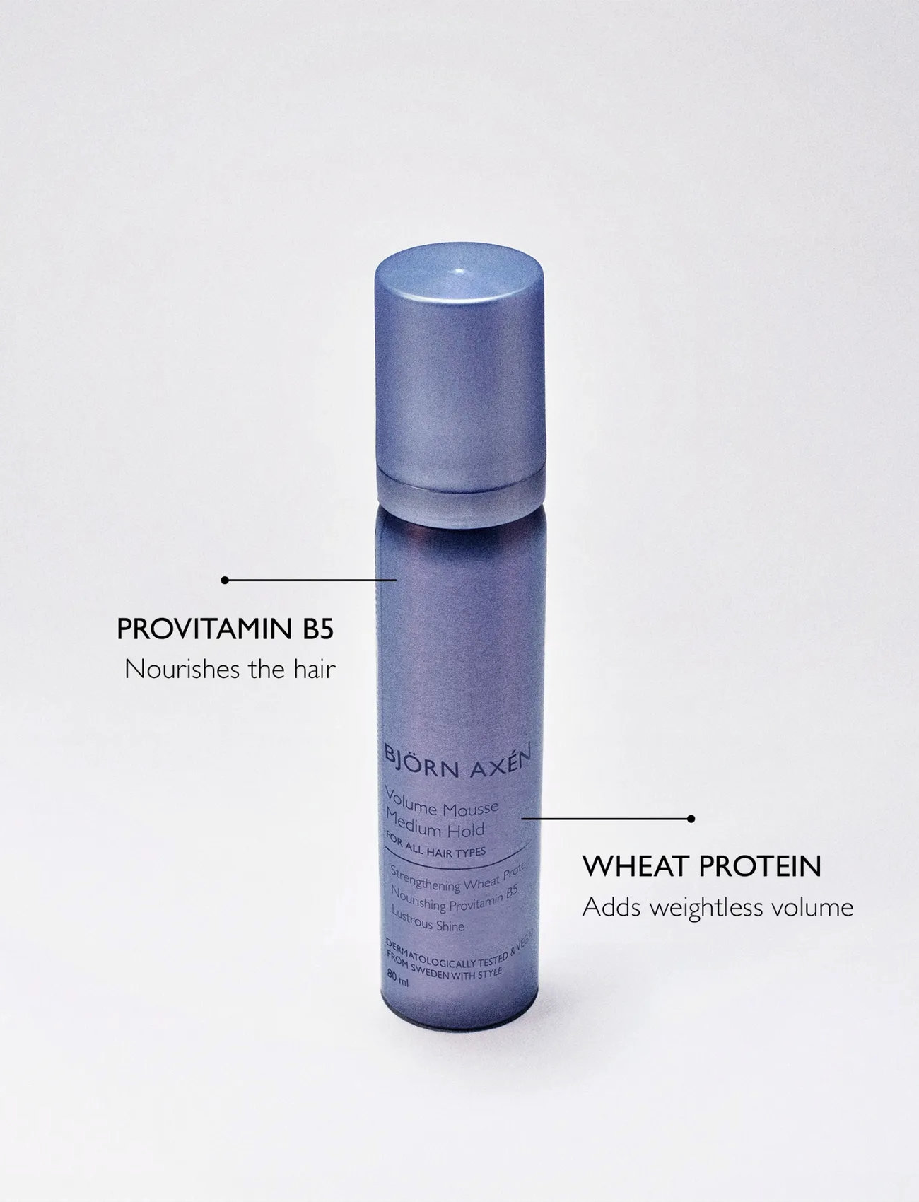 Björn Axén Volume Mousse Travel Size, 80 ml, Nude, Styling > Hårmousse-Skum, Dame