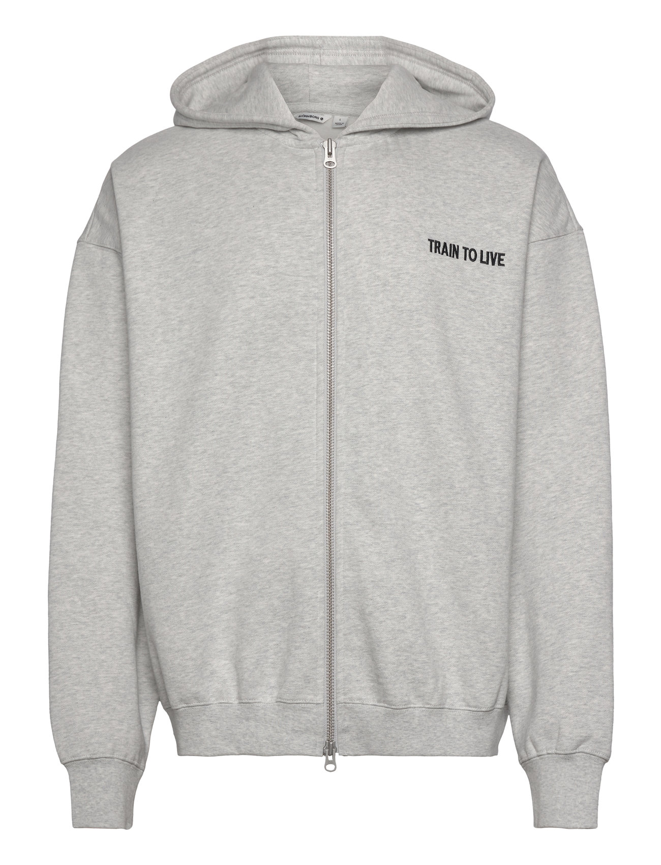 Borg Over D Zip Hoodie Grey Björn Borg