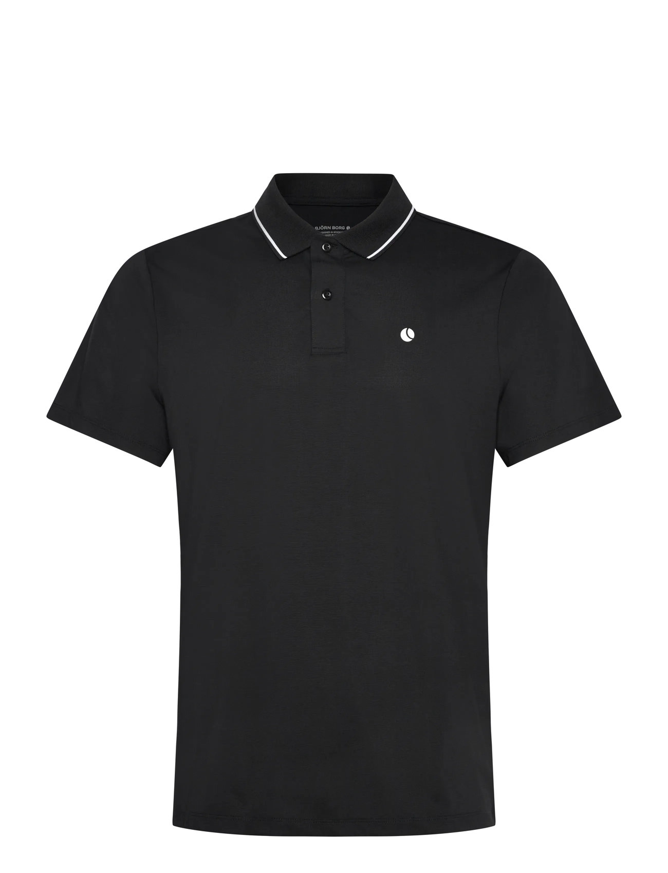 Björn Borg Ace Polo Shirt, L, Black, Sport Polos > Sport Short-sleeved Polos, Herre