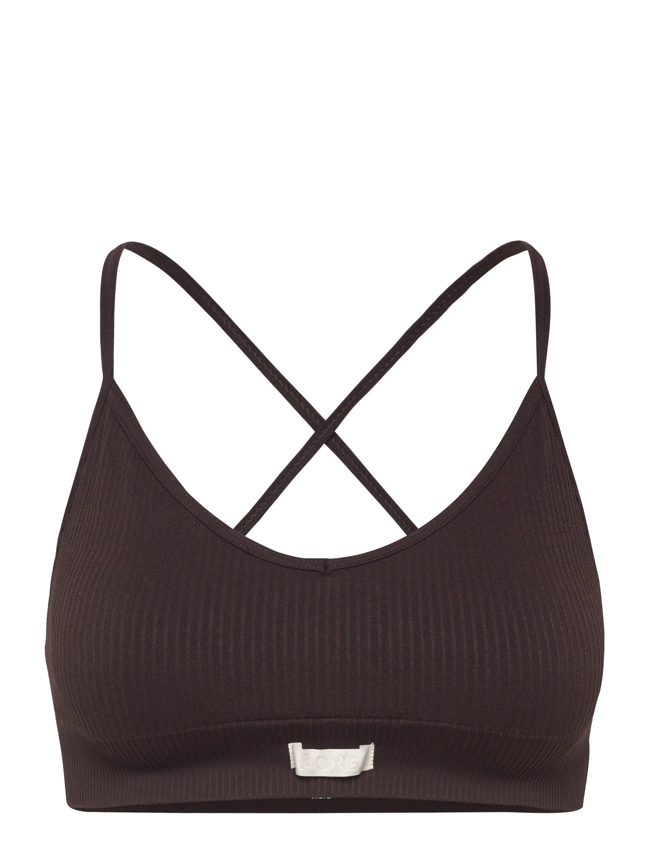BJÖRN BORG Studio Seamless Ribbed Strap BH Braun - M - Damen