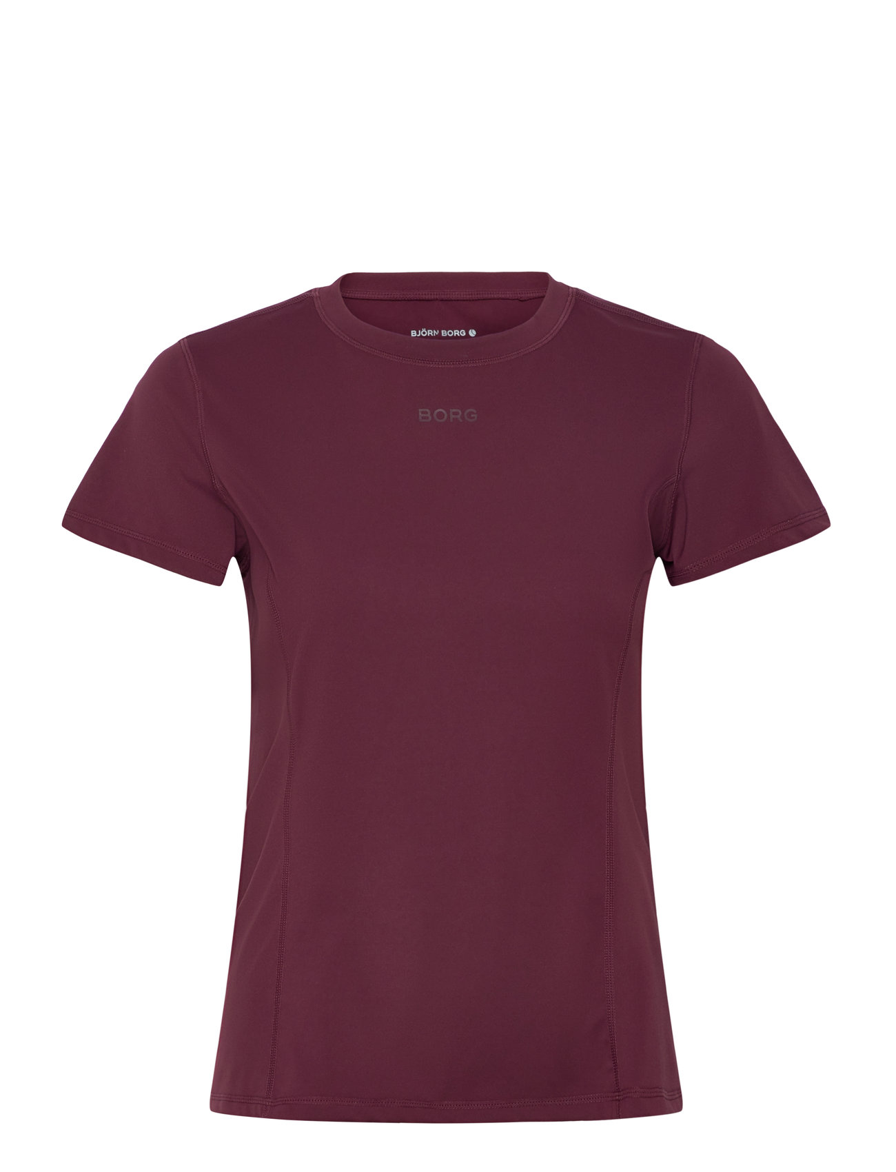 BJÖRN BORG Borg Sleek Slim T-Shirt Burgundy - L - Damen