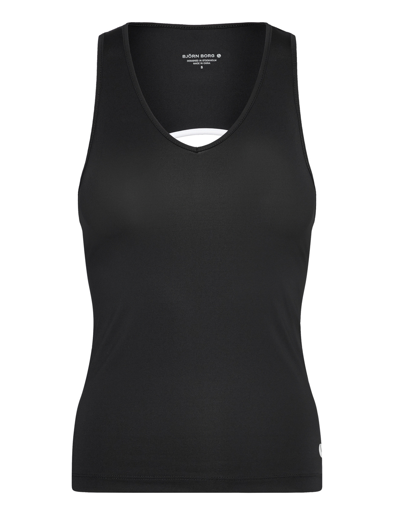 Björn Borg Ace V Neck Tank Top, L, Black, Sports Overdele & T-shirts > Sport Tank Overdele, Dame