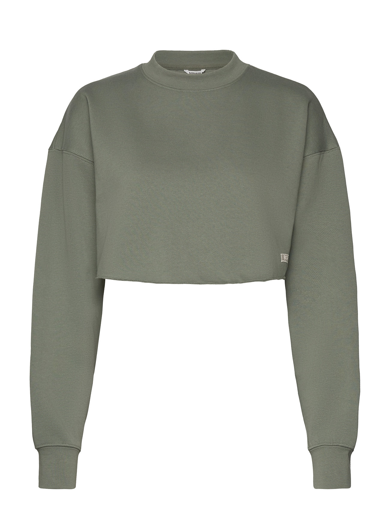 Björn Borg Studio Oversized Cropped Sweatshirt, L, Khaki green, Sport Sweatshirts & Hoodies > Sport Sweatshirts, Dame