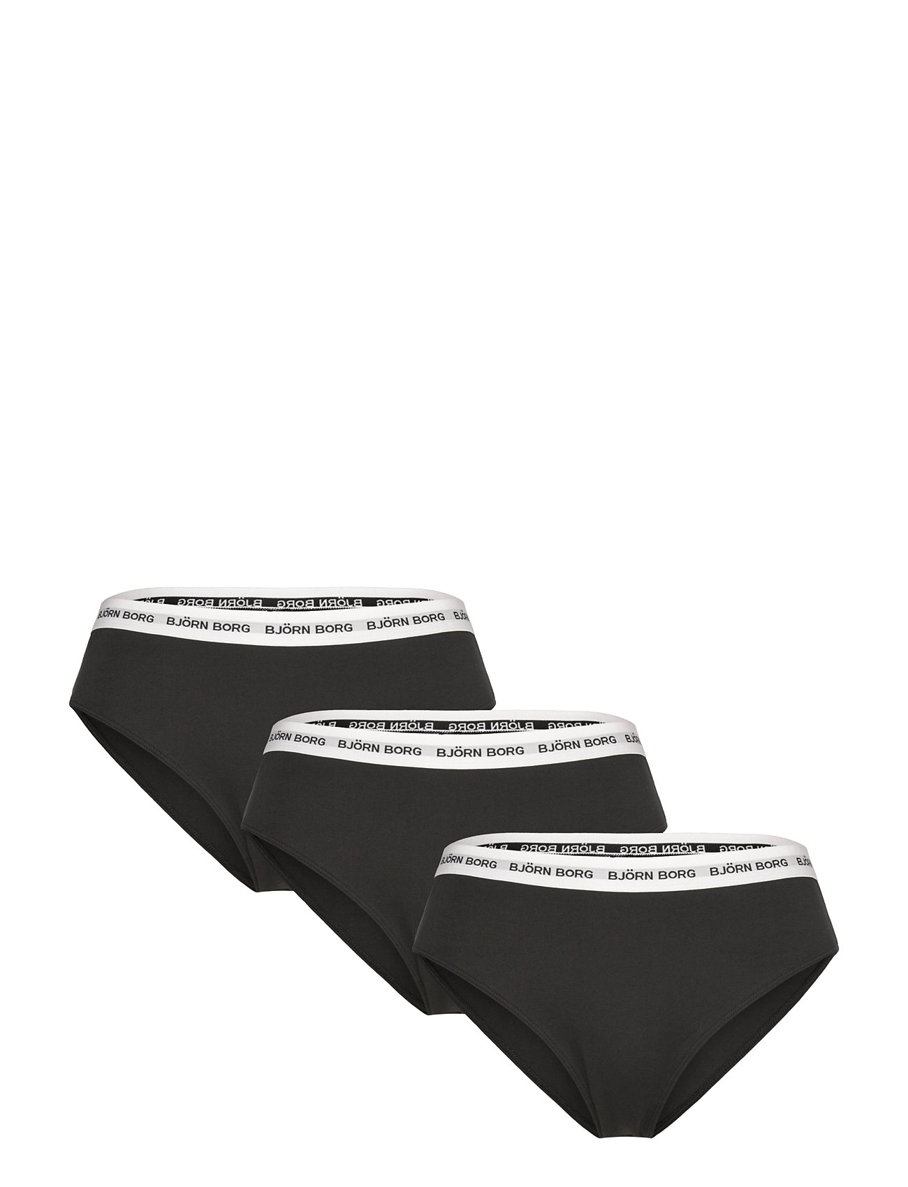BJÖRN BORG Logo Highwaist Brief 3P Schwarz - L - Damen